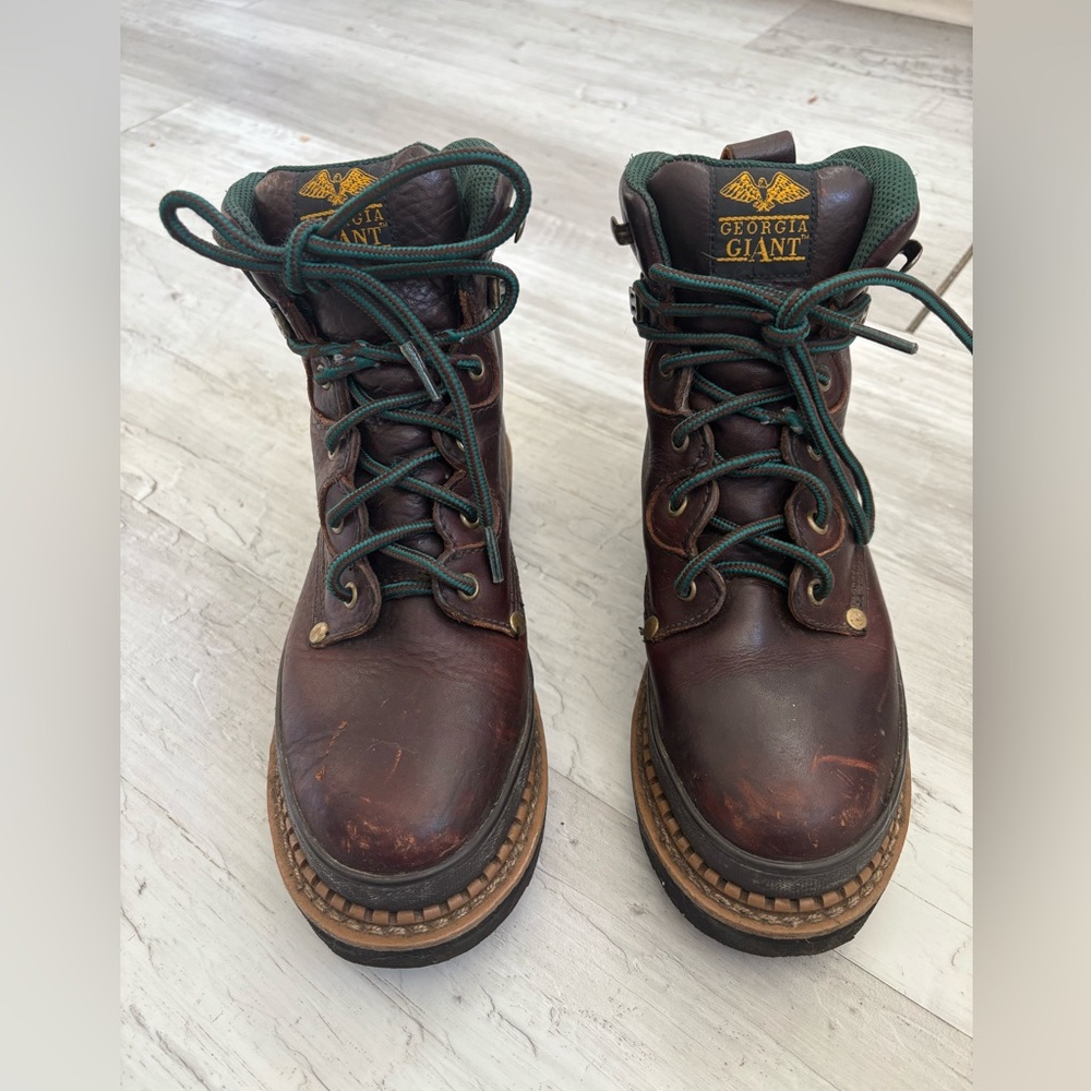 Georgia Boot Georgia Giant Women’s Work Boot Brown Leather Size 7 Wide